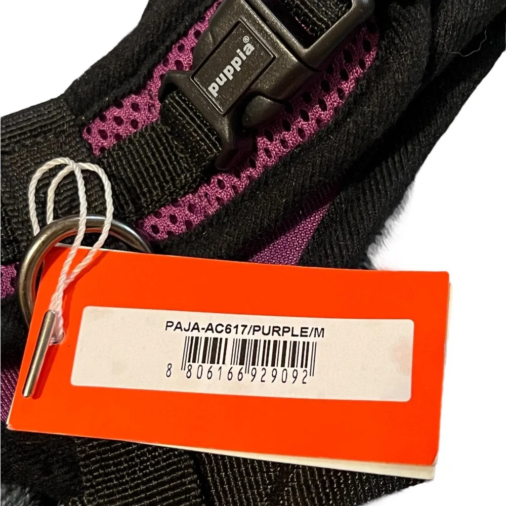 🌟NWT🌟 PUPPIA Soft Dog Harness in Purple and Black